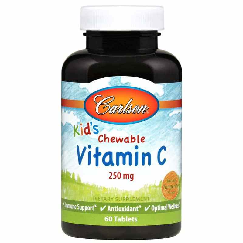 Kids Chewable Vitamin C with Natural Tangerine Flavor, Carlson Labs